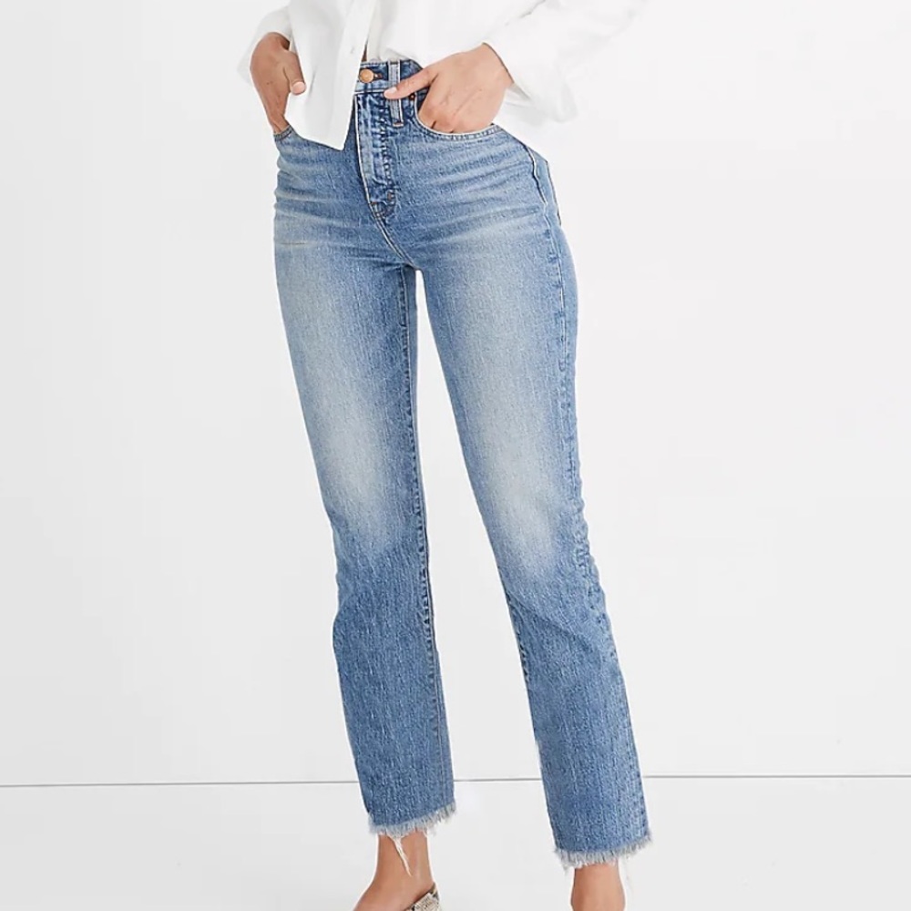 NWOT Madewell Petite Perfect Vintage Jeans in Ainsworth Wash 28p